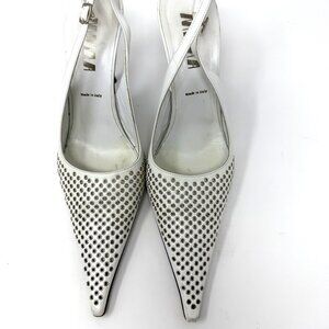 MIMA WHITE LEATHER VINTAGE SHOE MADE IN ITALY